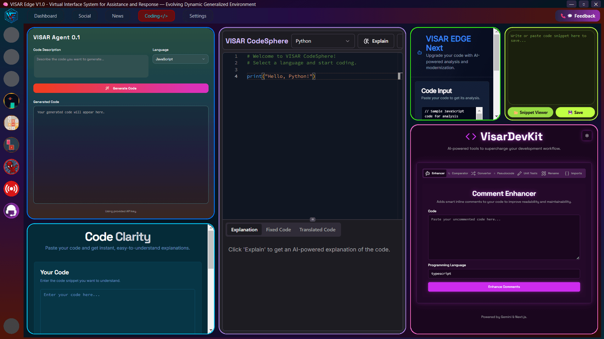VISAR Edge Coding Tab